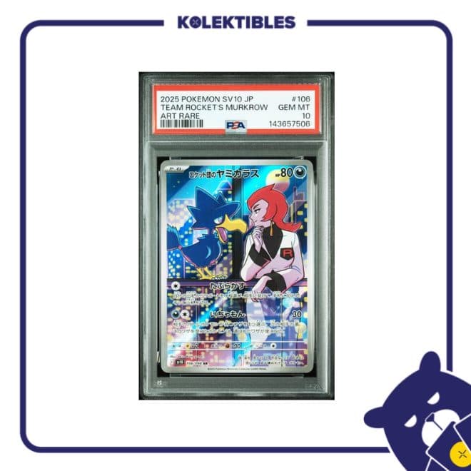 Team Rocket's Murkrow 106 AR - Pokemon SV10 2025 Japan - PSA 10