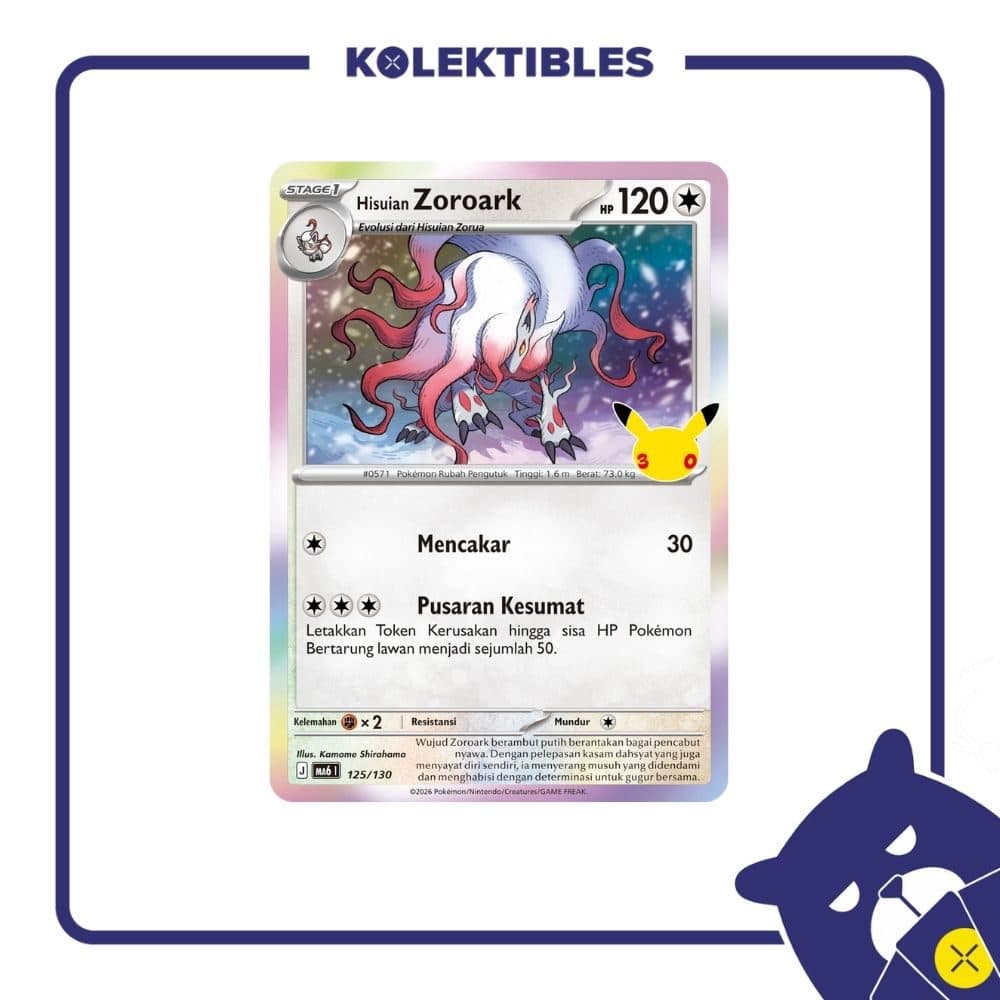 Pokemon Indonesia - MA6 125/130 Holo – Hisuian Zoroark 01/004/02/11/113