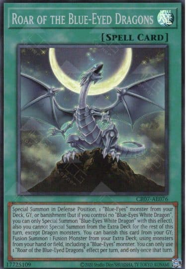 YU GI OH AE – CR07-AE076 SR Roar of the Blue Eyed Dragons