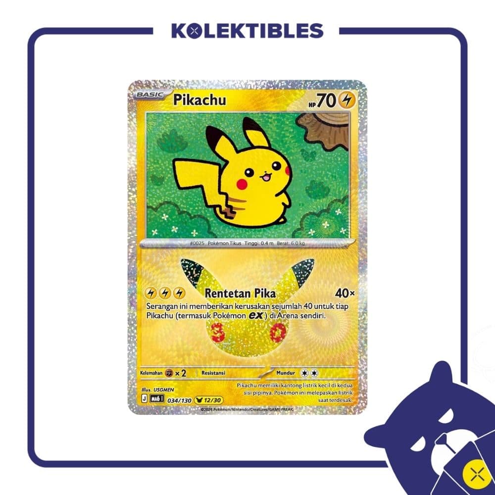 Pokemon Indonesia - MA6 034/130 – Pikachu 12/30