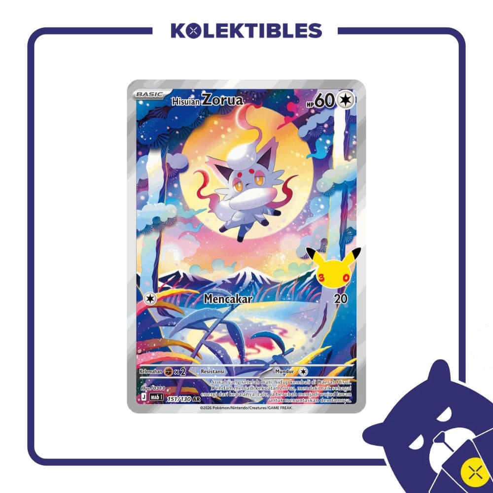 Pokemon Indonesia - MA6 151/130 AR - Hisuian Zorua