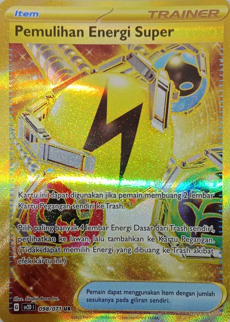 POKEMON INDONESIA SV2D – 098/071 UR – Pemulihan Energi Super 01/011/02/11/111