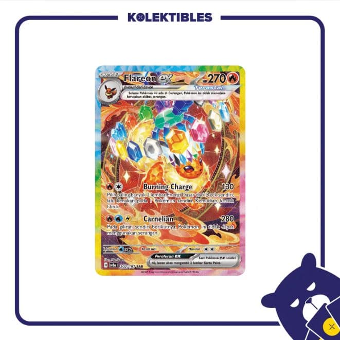 Pokemon Indonesia - SV8a 202/187 SAR - Flareon EX
