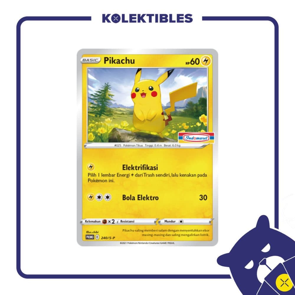 Pokemon Indonesia – Promo 240/S-P Pikachu 01/277/02/11/111