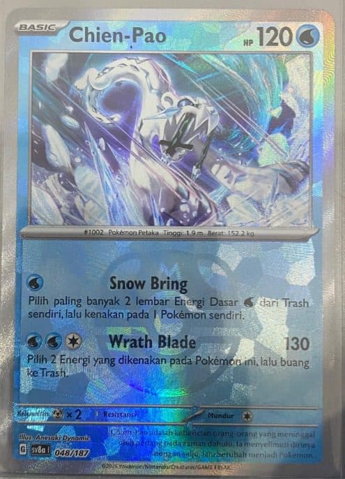 POKEMON INDONESIA – Sv8a Chien- Pao Master Ball Print 048/187