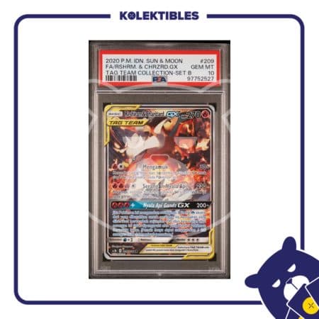 Reshiram & Charizard GX 209 SR - Pokemon S&M Tag Team Coll Set B 2020 Indonesia – PSA 10