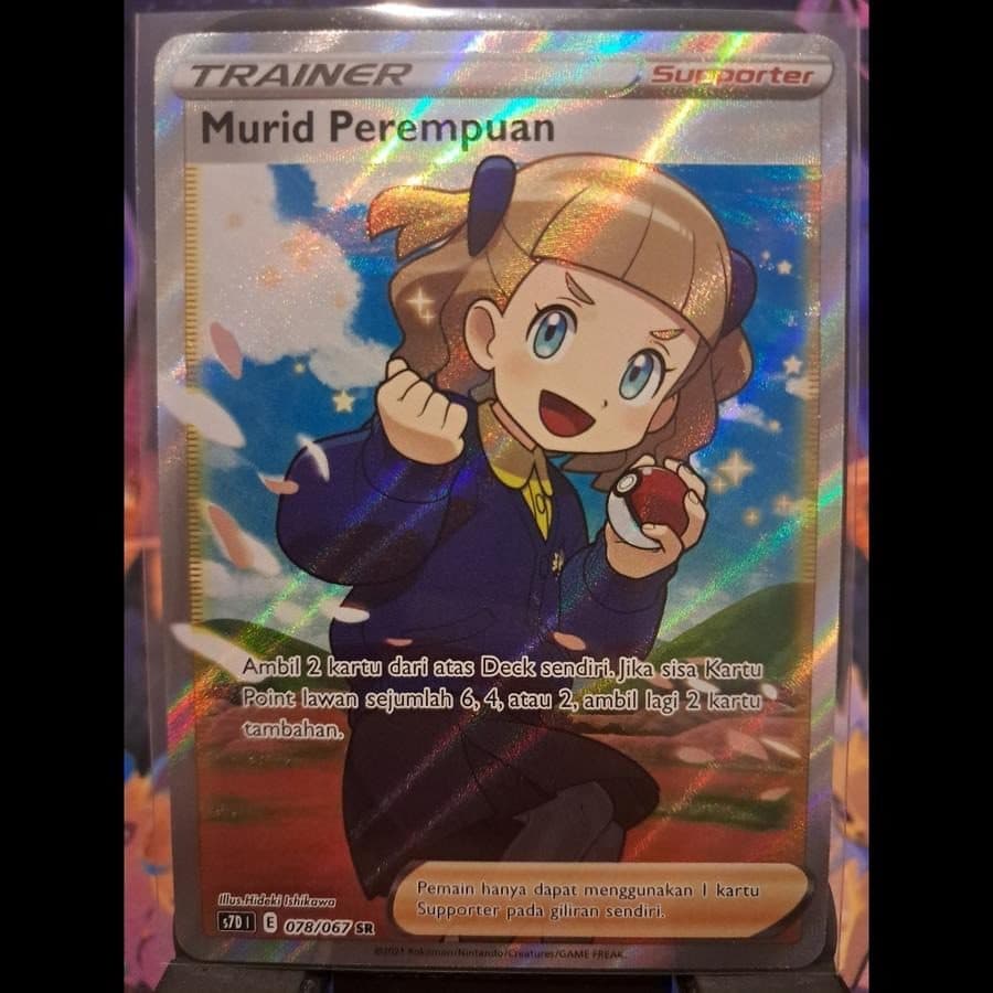 POKEMON INDONESIA – S7D 078/067 SR – Murid Perempuan 01/118/02/11/111