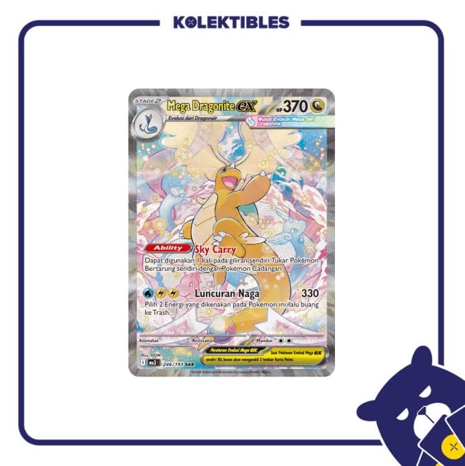 Pokemon Indonesia – MA3 246/193 SAR - Mega Dragonite Ex