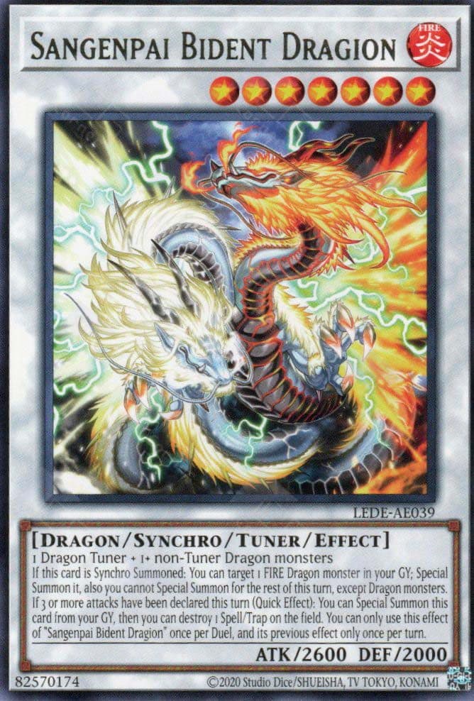 YU GI OH AE - Single Card - LEDE-AE039 Sangenpai Bident Dragion (R)