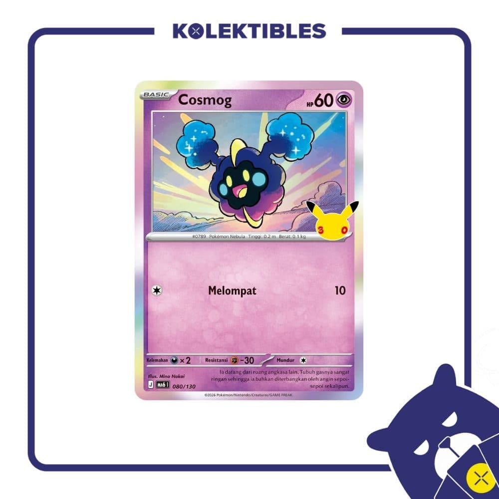 Pokemon Indonesia - MA6 080/130 Holo - Cosmog 01/004/02/11/113