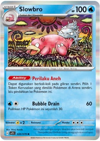 Pokemon Indonesia SV1V – Slowbro 020/078 R 01/008/02/11/111