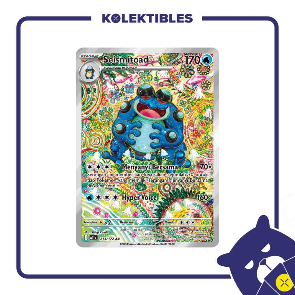 Pokemon Japan – SV11B 109/086 AR – Seismitoad 01/293/02/11/113