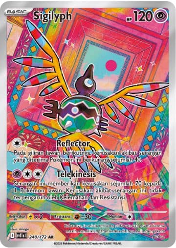 Pokemon Indonesia – SV11S – 240/172 AR – Sigilyph 01/155/02/11/111