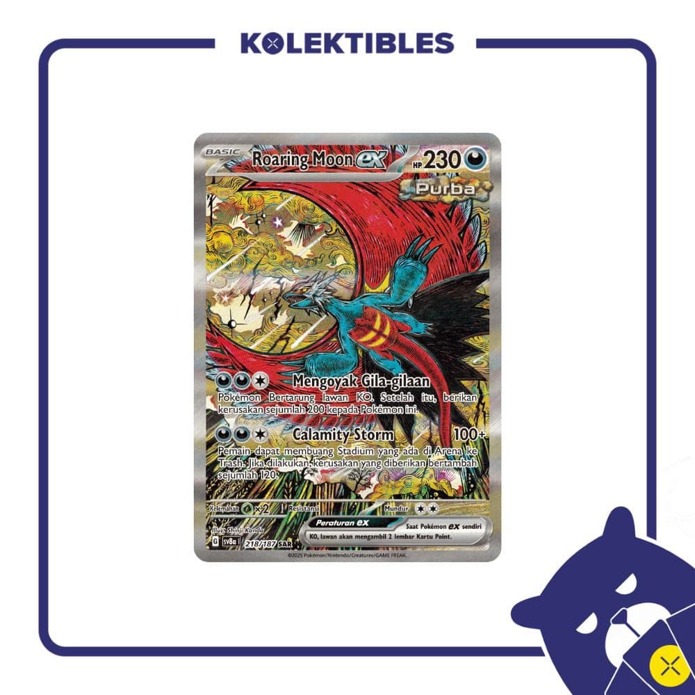 Pokemon Indonesia – sv8a 218/187 SAR – Roaring Moon Ex 01/077/02/11/111