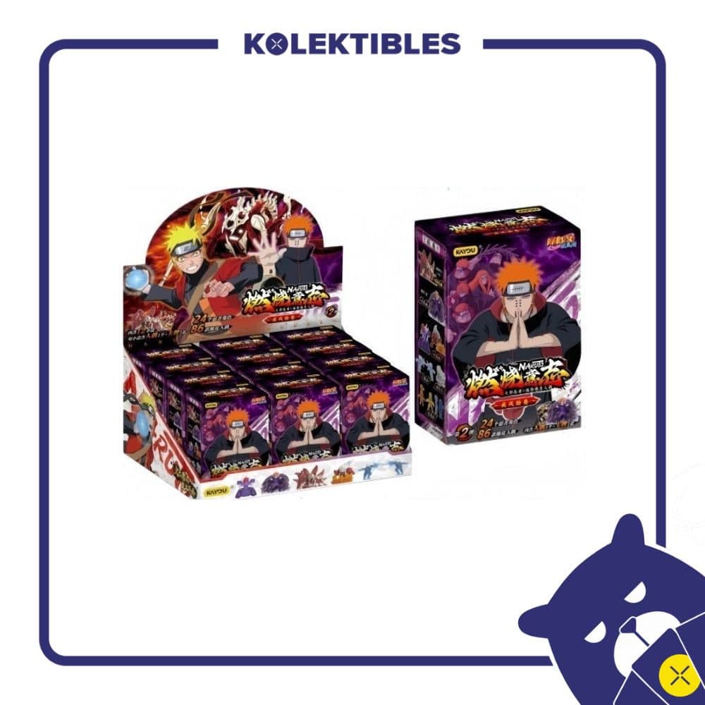 Naruto Japan – Blindbox Kayou Naruto Vol. 2 Mini Eraser Figure & XP Card – Burning Will Series 01/159/07/22/190