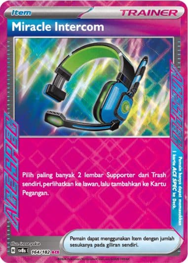 Pokemon Indonesia – SV8S – 164/182 ACE – Miracle Intercom 01/155/02/11/111