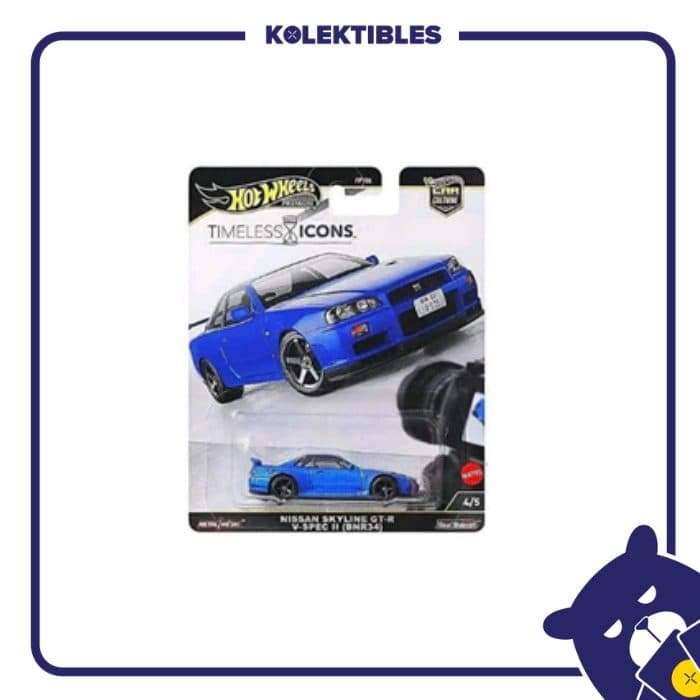 Hotwheels Premium – Nissan Skyline GT-R V-Spec II (BNR34) 01/159/07/22/190