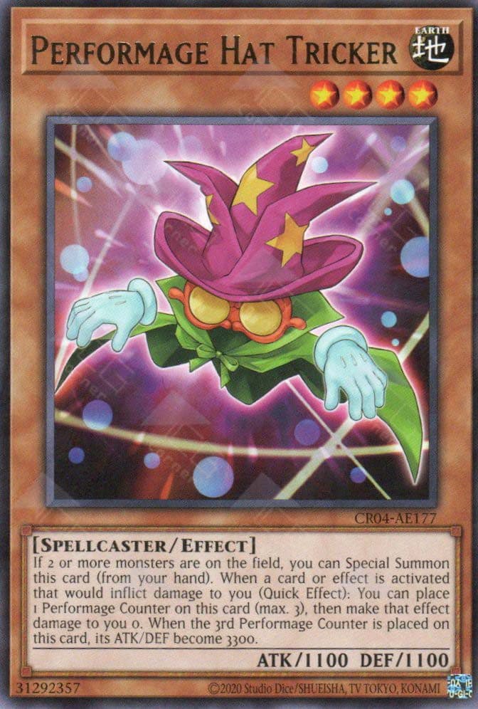 YU GI OH AE - Single Card - CR04-AE177 Performage Hat Tricker (R)