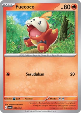 POKEMON INDONESIA SV4A Fuecoco – 030/190 Reverse Holo