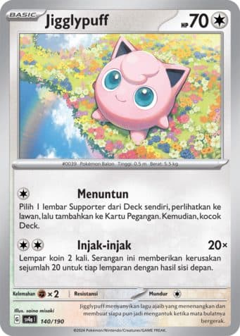 POKEMON INDONESIA SV4A Jigglypuff – 140/190 Reverse Holo