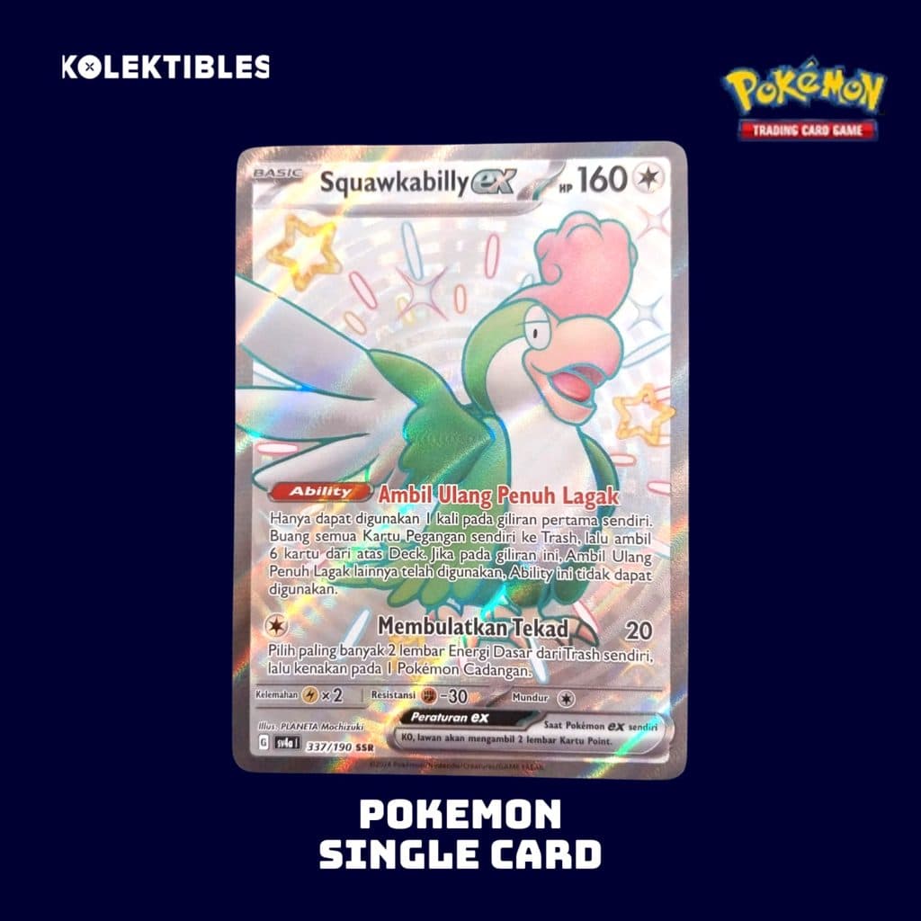 POKEMON INDONESIA - Single Card - Squawkabilly ex 337/190 SSR