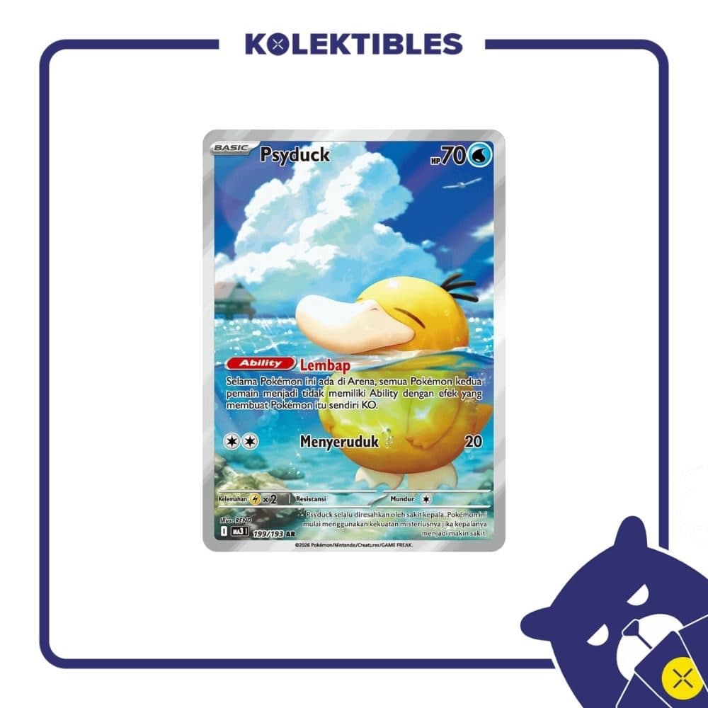 Pokemon Indonesia - MA3 199/193 AR – Psyduck 01/284/02/11/111