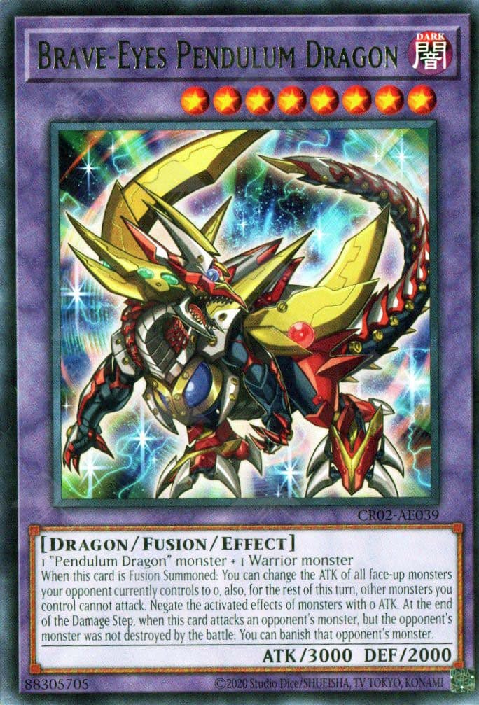 YU GI OH AE - Single Card - CR02-AE039 Brave-Eyes Pendulum Dragon (R)