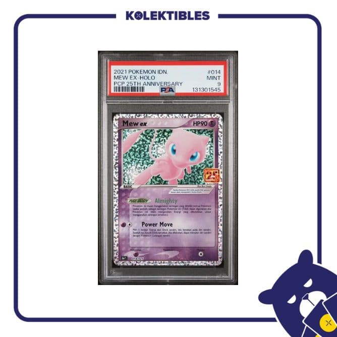 Mew EX 014 Holo – Pokemon PCP 25th Anniversary 2021 Indonesia – PSA 9 01/004/02/13/133