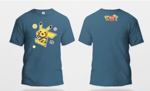 MERCH POKEMON - T-Shirt Pikachu Biru