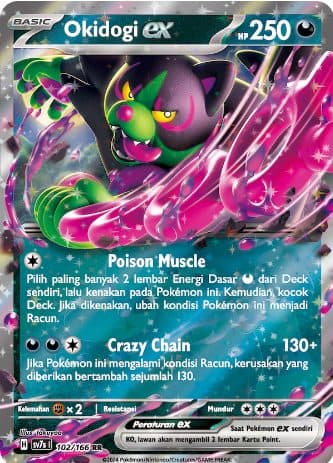 POKEMON INDONESIA Sv7s - Okidogi EX 102/166 RR