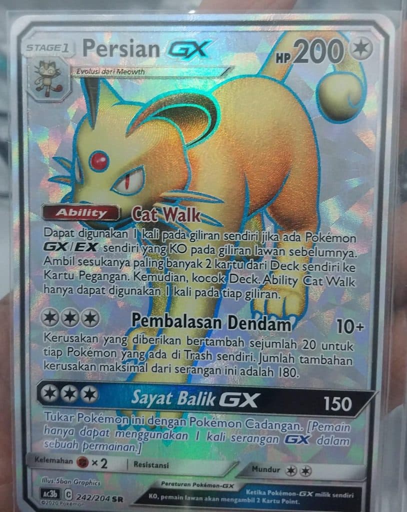POKEMON INDONESIA - Persian Gx 242/204 SR 01/048/02/11/112